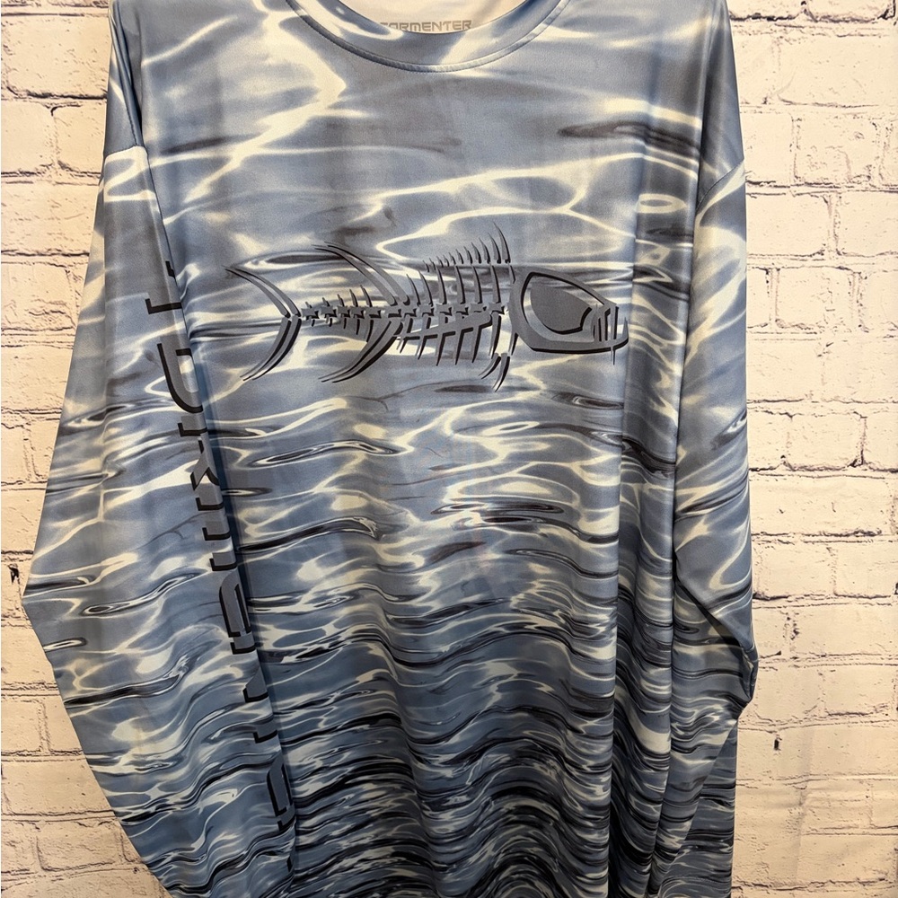 Men's Blue Long Sleeve Shirt